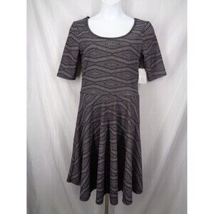 LuLaRoe Black White Nicole Dress Size XL New